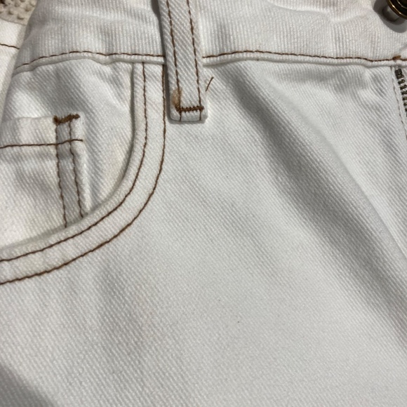NWT Monomin Serra Denim Skirt in White 100% Cotton Size Small - Picture 7 of 12